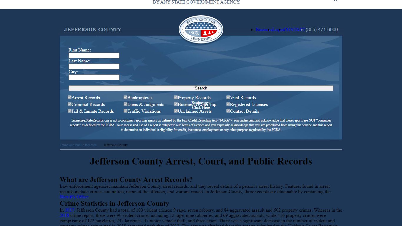 Jefferson County Arrest, Court, and Public Records